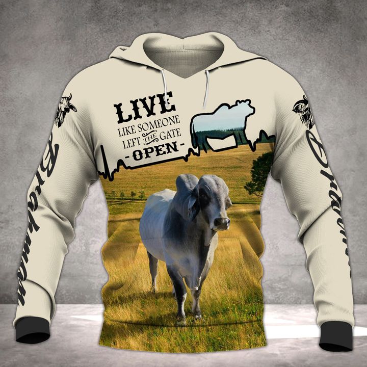 Brahman Cattle 3D All Over Printed Hoodie For Men And Women