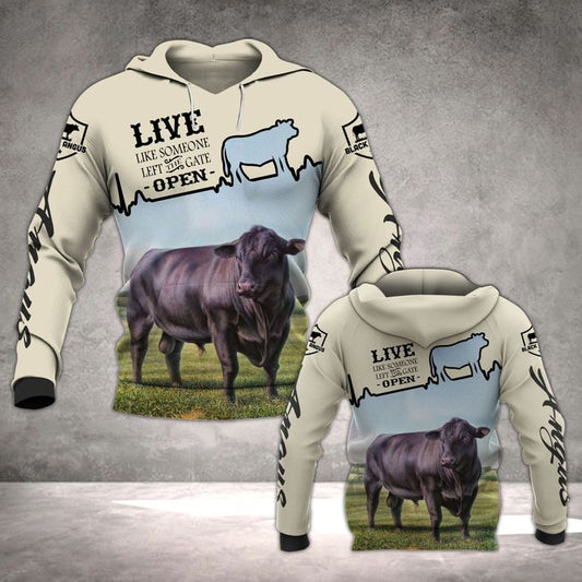 Angus Cattle 3D All Over Printed Hoodie For Men And Women