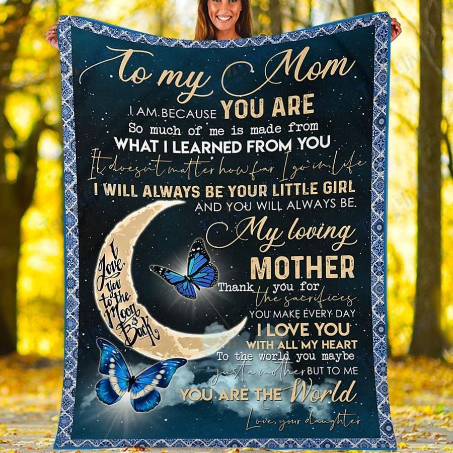 Custom Blanket To My Mom -Best Gift For Mom Mother -Sherpa Blanket TA