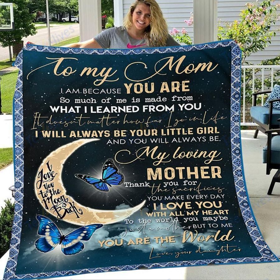 Custom Blanket To My Mom -Best Gift For Mom Mother -Sherpa Blanket TA