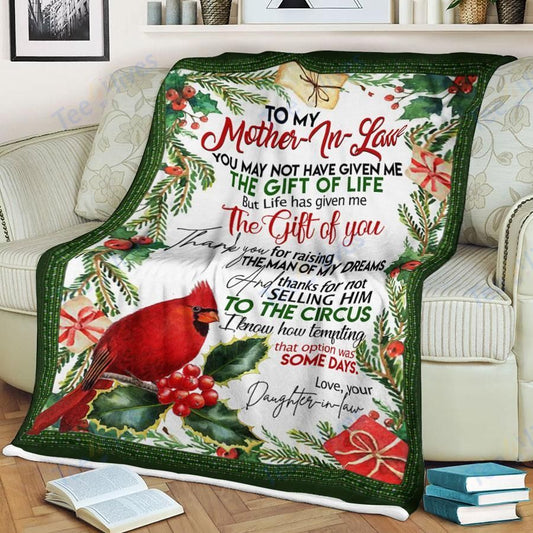 Custom Blanket To My Mother In Law-Best Gift For Mom Mother In Law-Sherpa Blanket TA