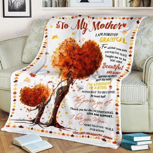 Custom Blanket To My Mother -Best Gift For Mom Mother -Sherpa Blanket TA