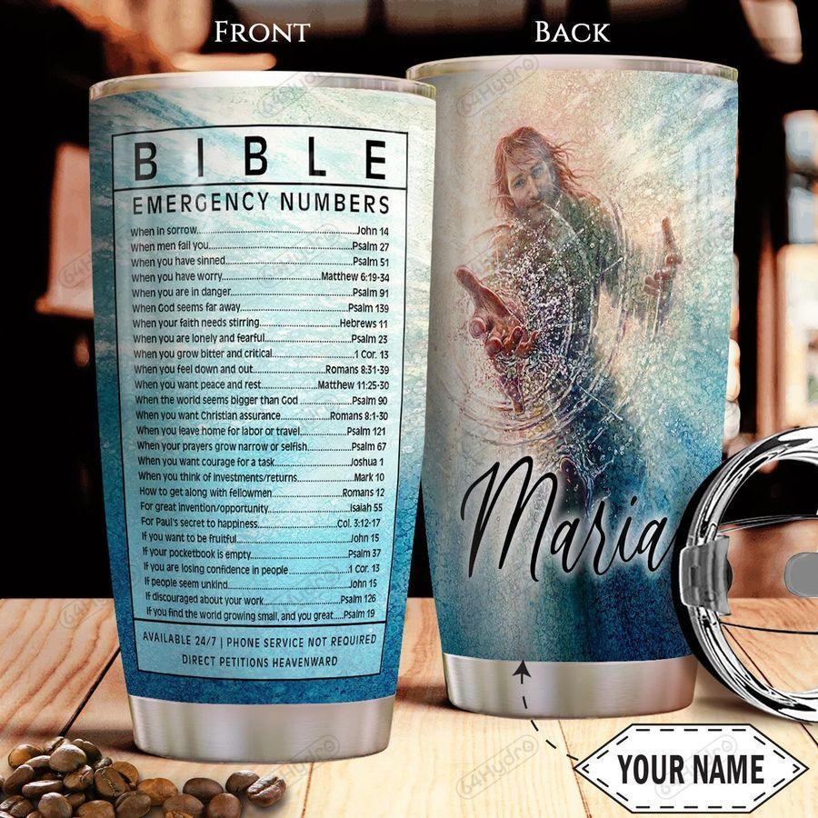Bible Jesus Personalized Stainless Steel Tumbler TA