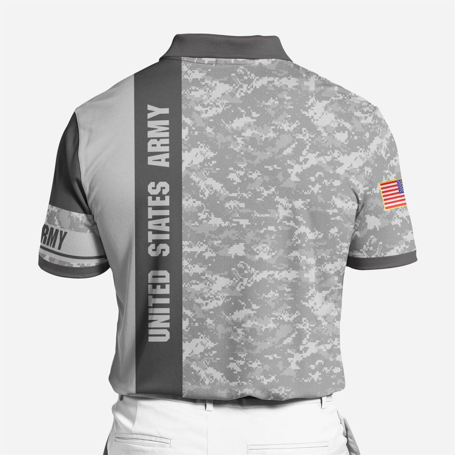 Premium Unique US Army Veteran Polo All Over Printed