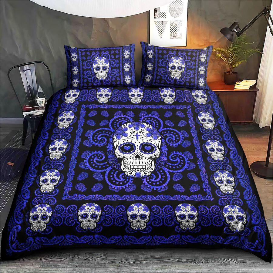 Sugar Skull Navy Pattern Premium Bedding Set 15072105.CTN