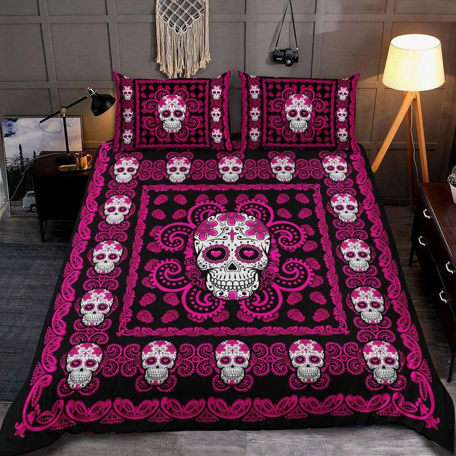 Sugar Skull Pink Pattern Premium Bedding Set 15072106.CTN