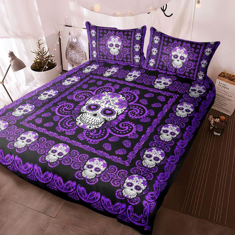 Sugar Skull Purple Pattern Premium Bedding Set 15072102.CTN
