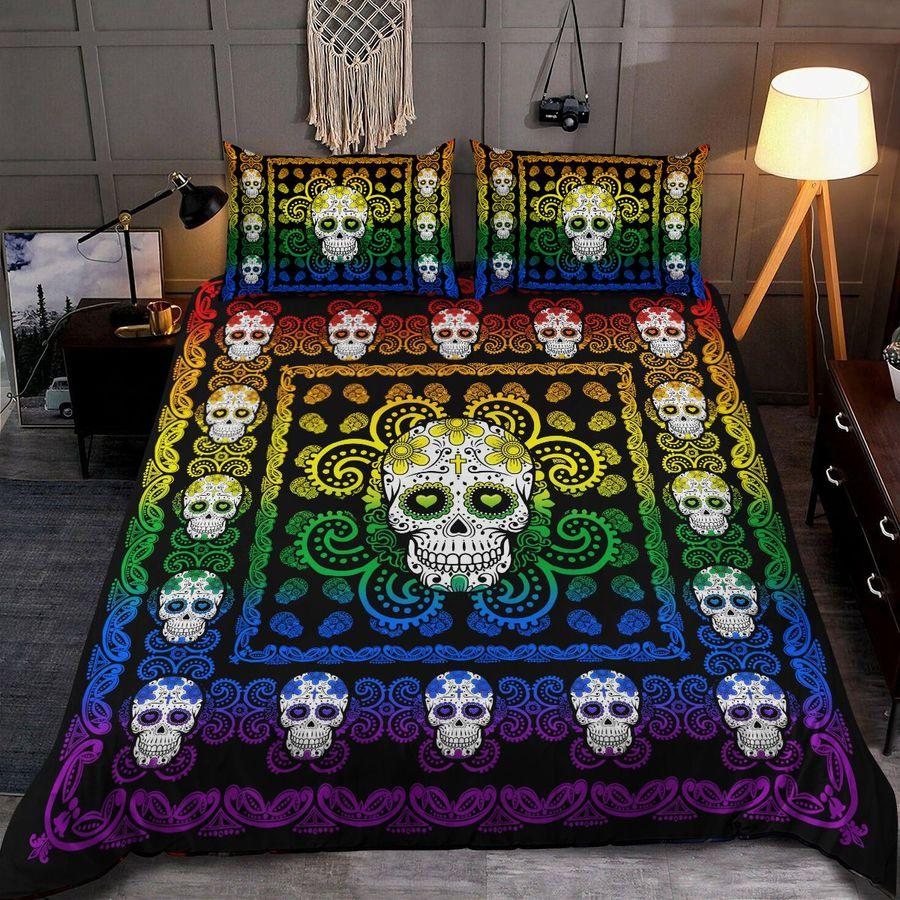 Sugar Skull Rainbow Pattern Premium Bedding Set 15072108.CTN