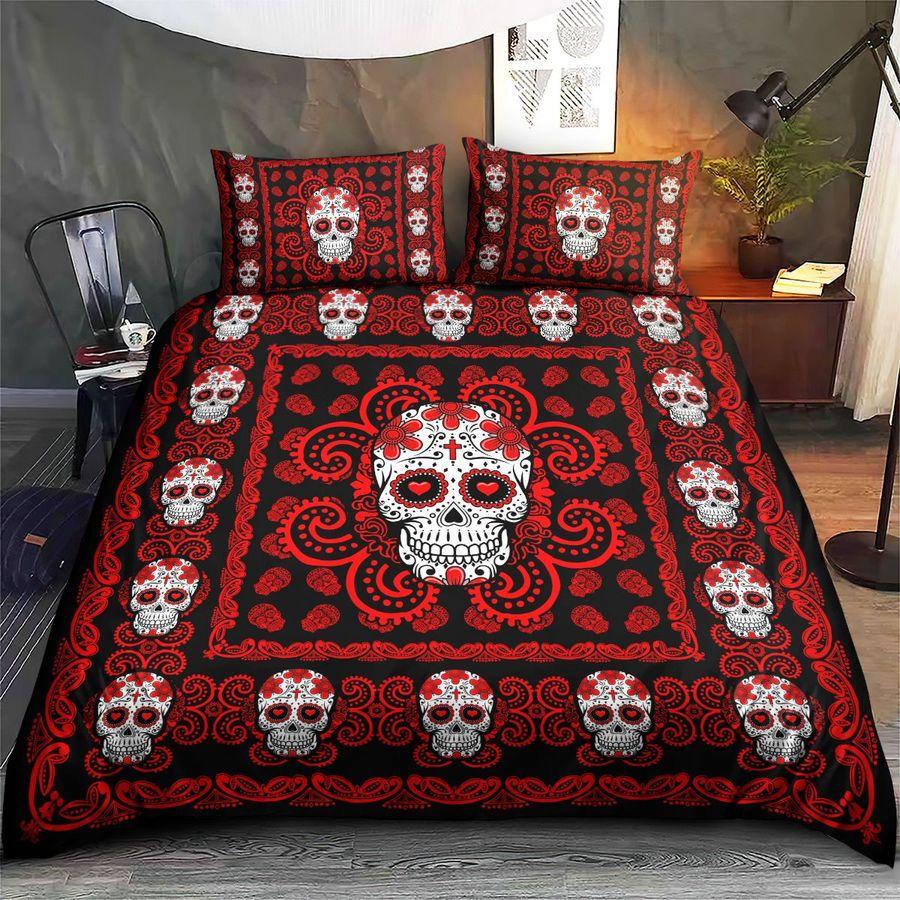 Sugar Skull Red Pattern Premium Bedding Set 15072109.CTN