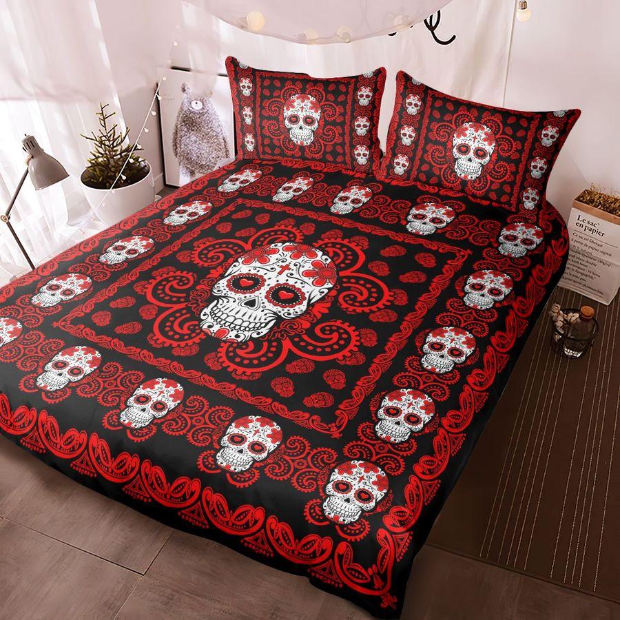 Sugar Skull Red Pattern Premium Bedding Set 15072109.CTN