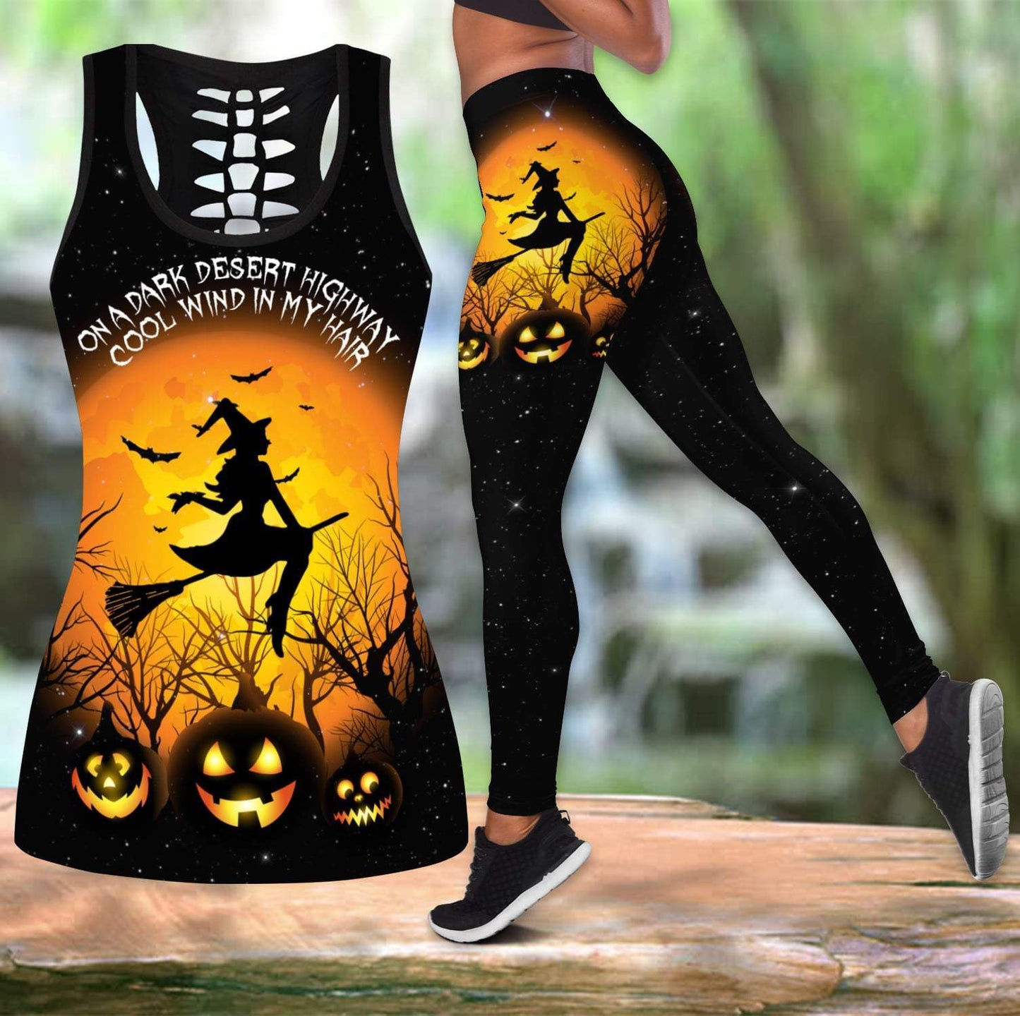 On A Dark Desert Highway Halloween Combo Tank + Legging DQB07282006