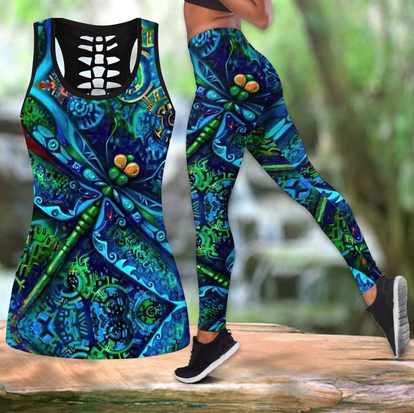 Beautiful Blue Dragonfly Combo Tank + Legging DQB07292003