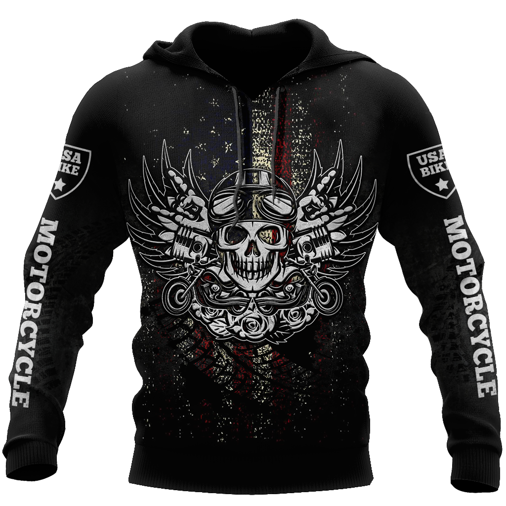 Awesome Skull Motorbike Combo Hoodie AM072060-LAM-Apparel-LAM-Hoodie-S-Vibe Cosy™