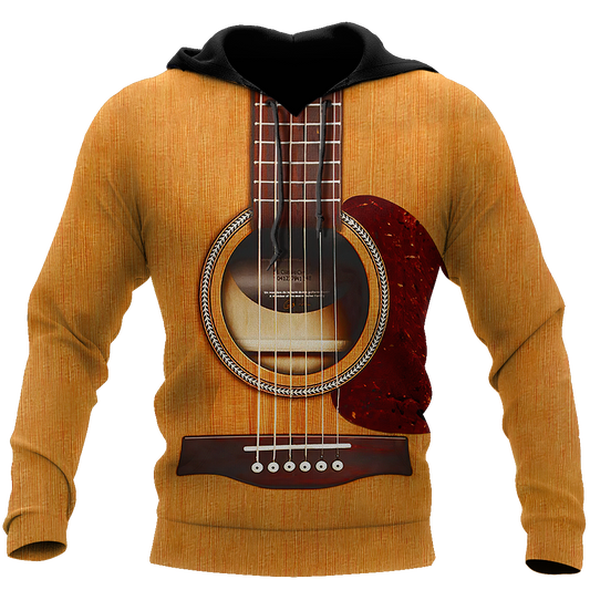 Wooden Guitar 3D All Over Printes
