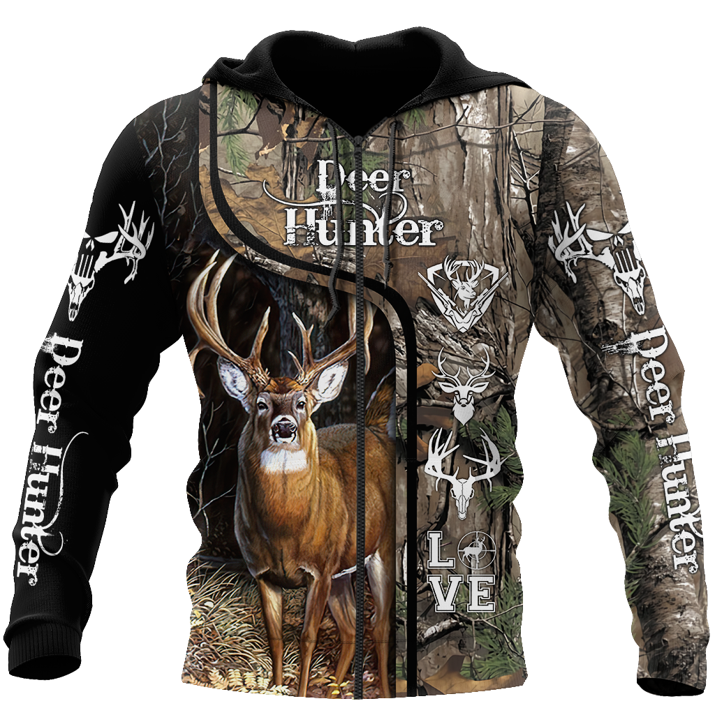 3D All Over Printed Deer Hunting Hoodie AM082015