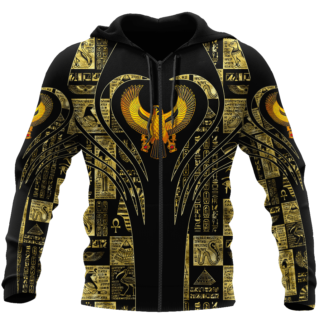 Wondeful Eagle Ancien Egypt Over Printed Hoodie