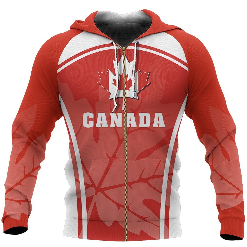 Canada Maple Leaf Zipper Hoodie - S. Style PL - Amaze Style™-Apparel