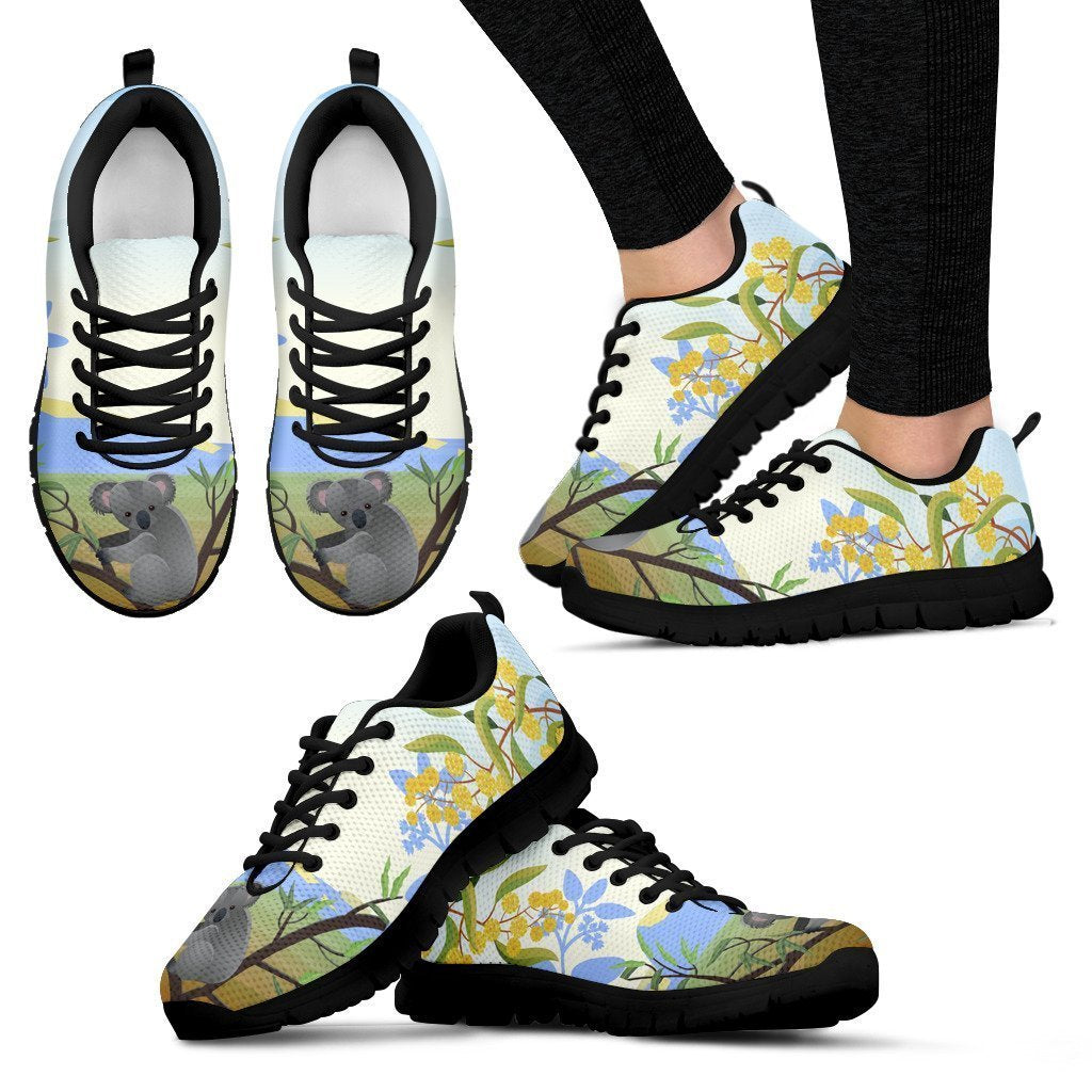 Australia shoes- Koala with mimosa flower sneakers NN8 - Amaze Style™-SNEAKERS