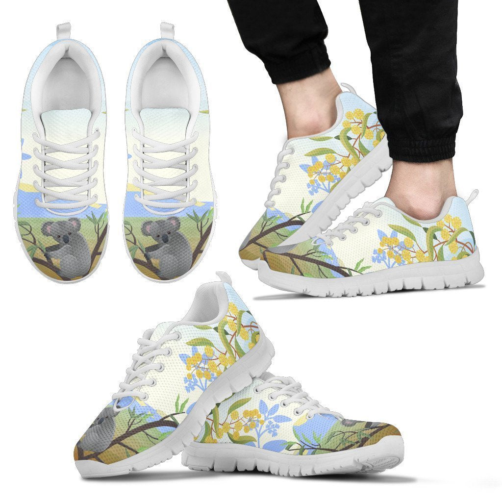 Australia shoes- Koala with mimosa flower sneakers NN8 - Amaze Style™-SNEAKERS