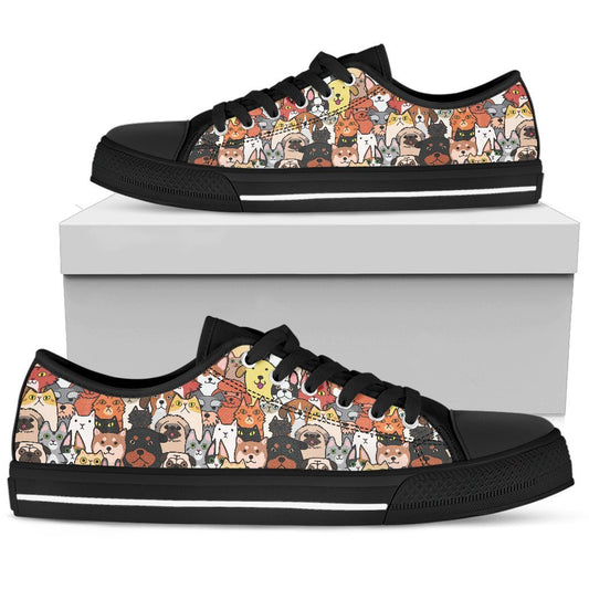 Cani e Gatti - Low Top/ Suola Nera-Amaze Style™-Womens Low Top - Cani e Gatti - Low Top/ Suola Nera-US5.5 (EU36)-Vibe Cosy™