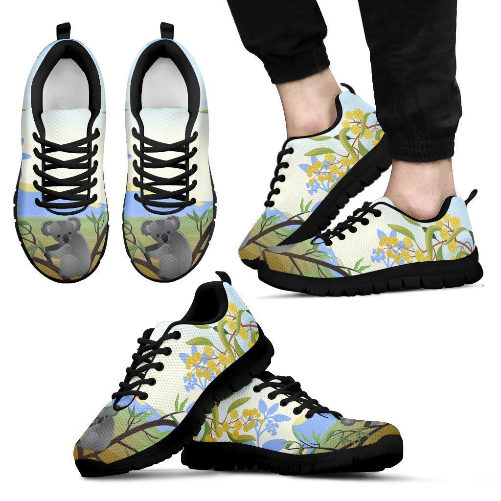 Australia shoes- Koala with mimosa flower sneakers NN8 - Amaze Style™-SNEAKERS
