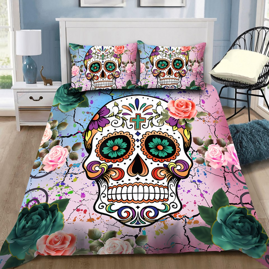 3D Sugar Skull Bedding Set