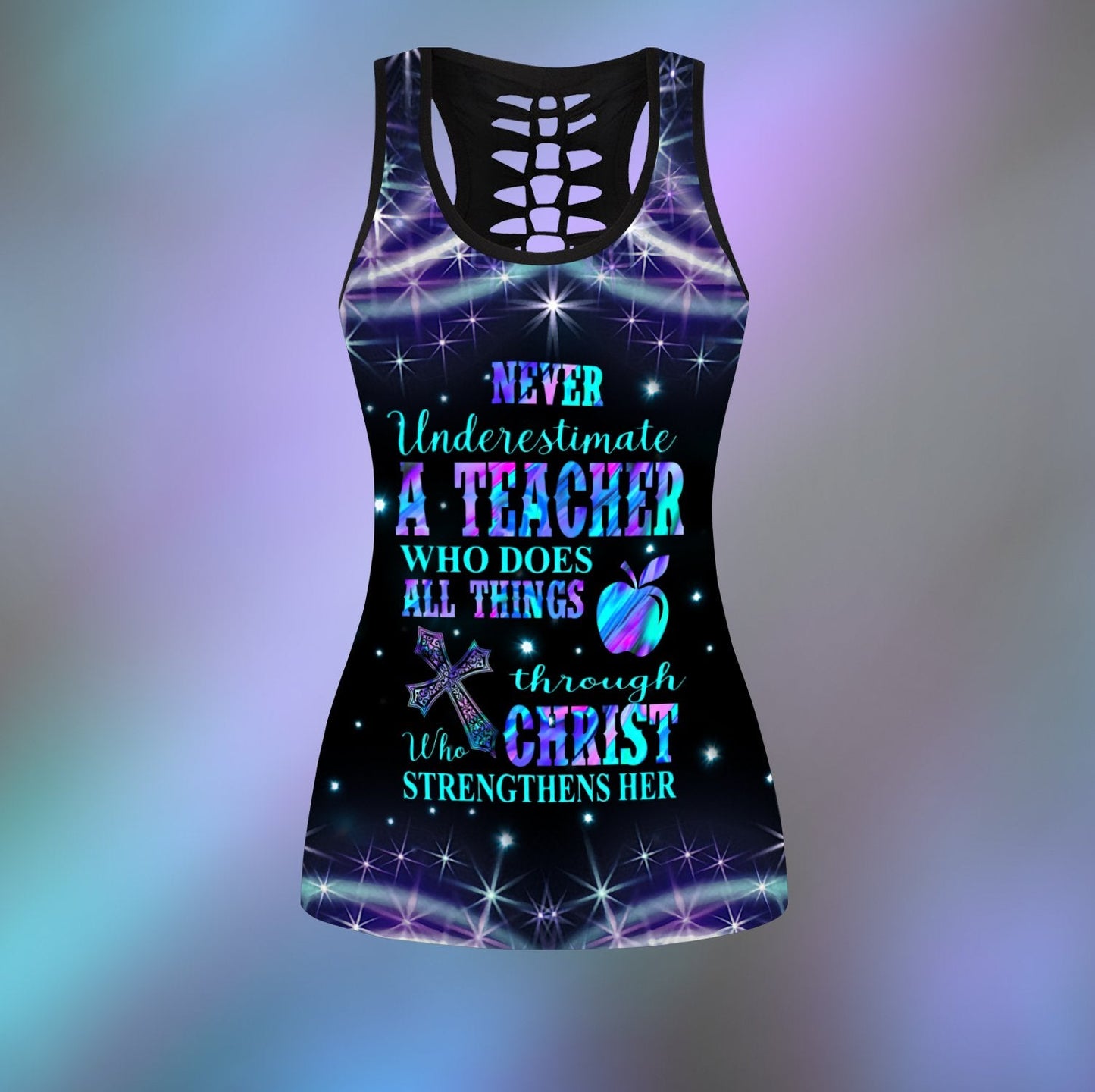 Teacher - Never Undersetimate A Teacher Combo Outfit For Women HHT2008201-LAM