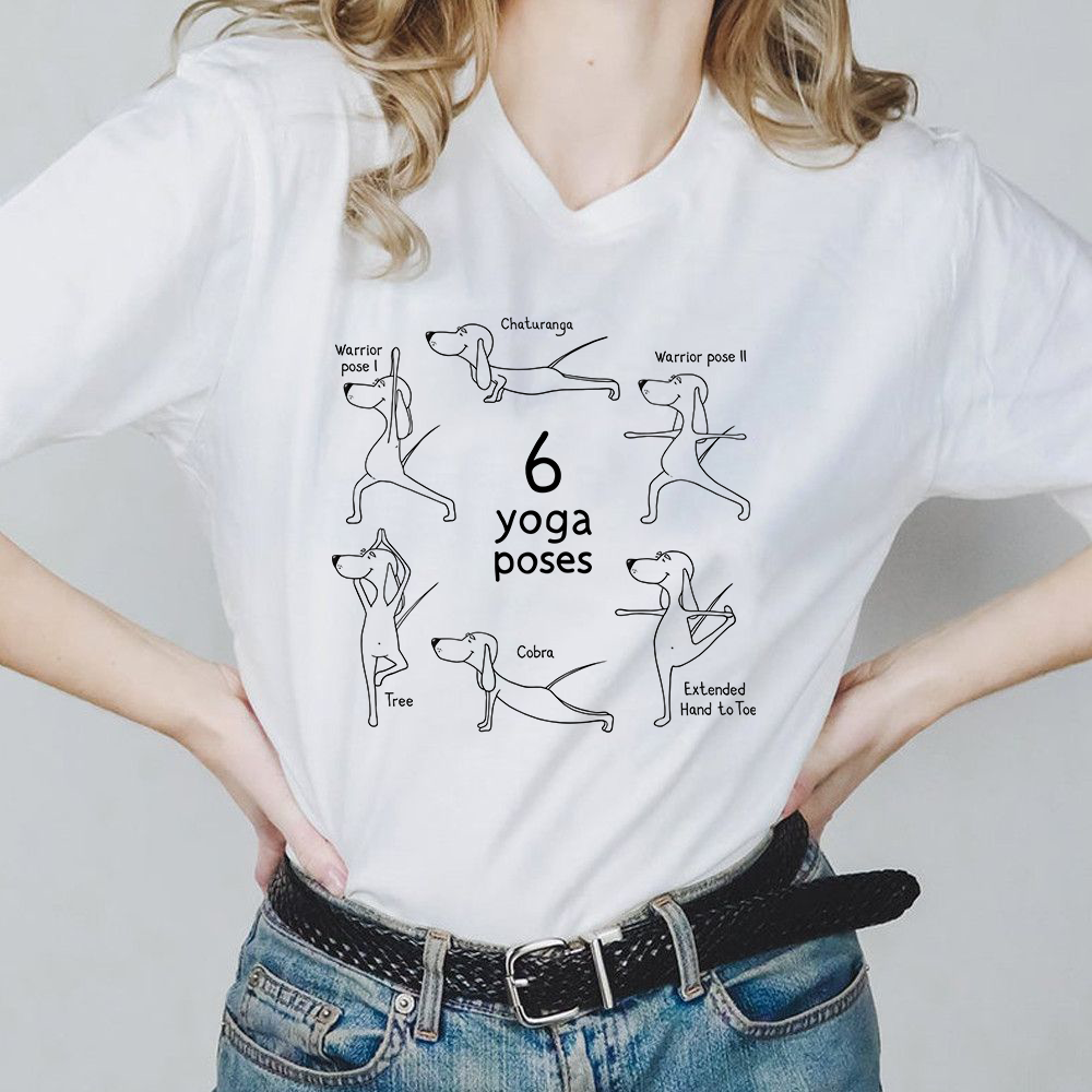 Dog T-shirt 6 Yoga Poses Yoga Lovers TH