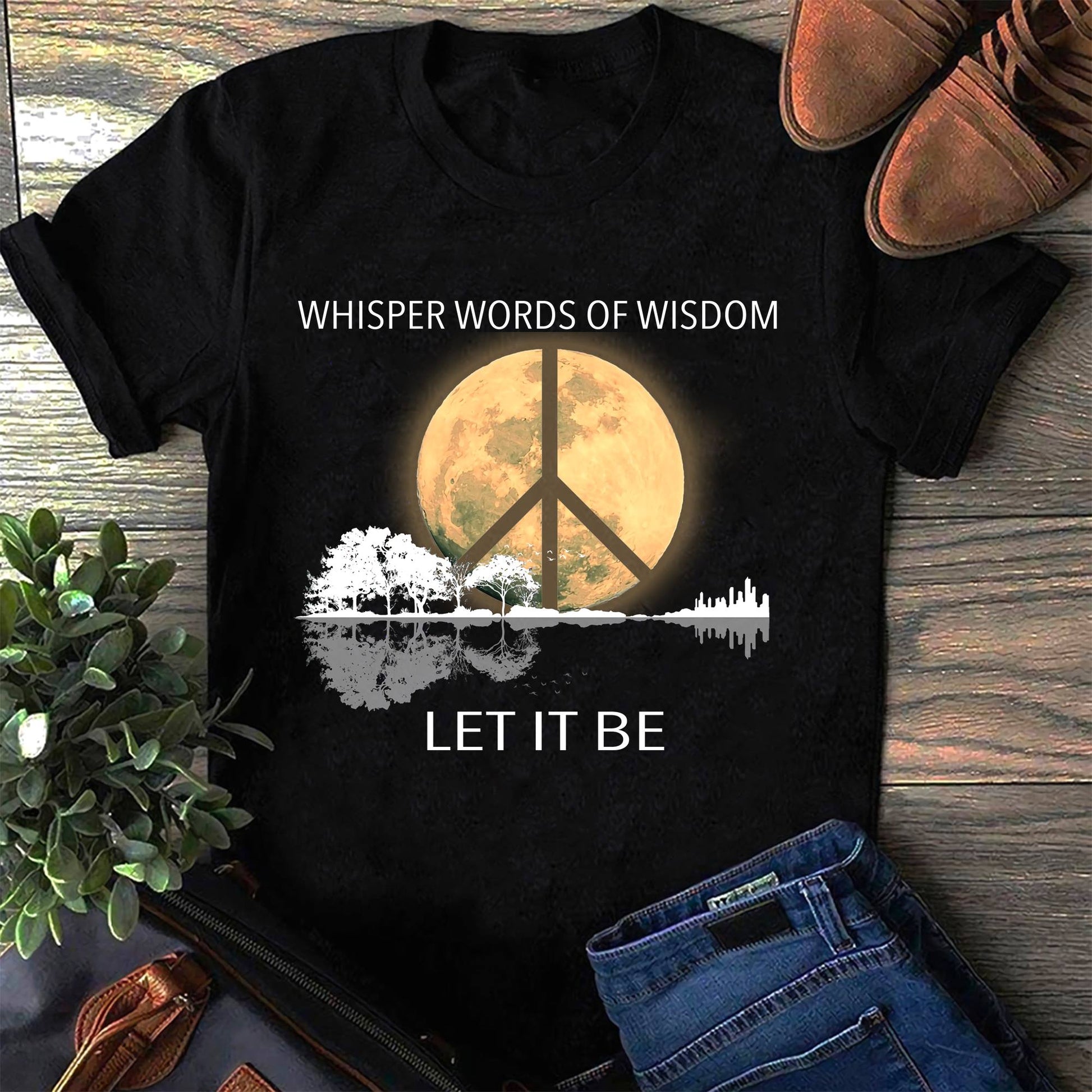 Whisper words of wisdom, Let it be - Premium Unisex Shirt