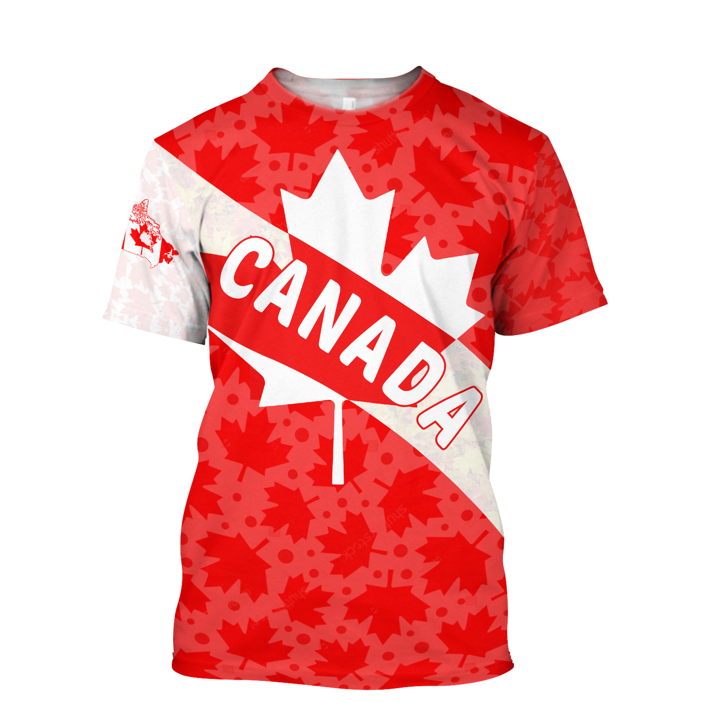 Canada All Over Print Hoodie Maple Leaf