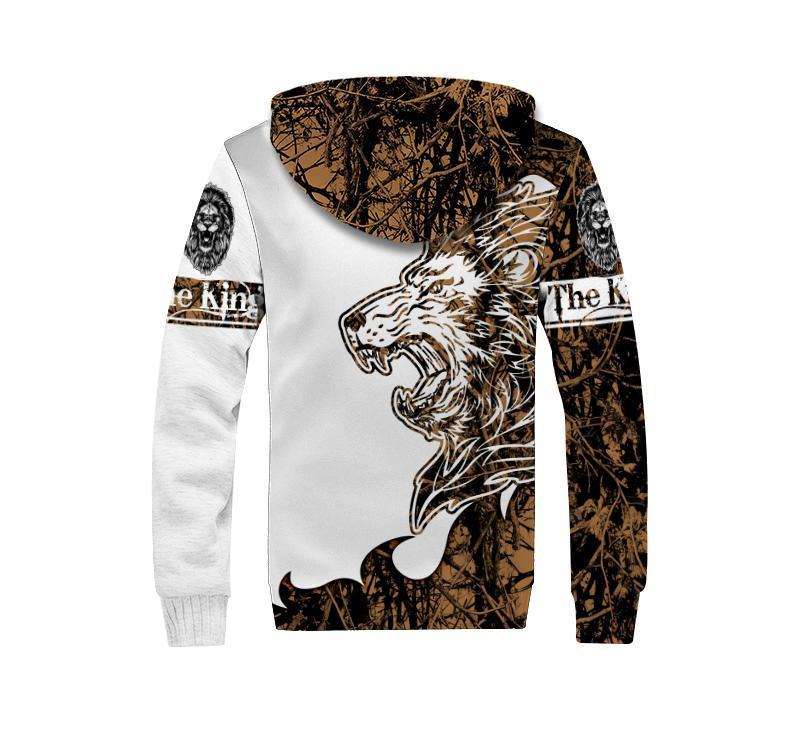 The King Lion Tattoo Over Printed Hoodie TP
