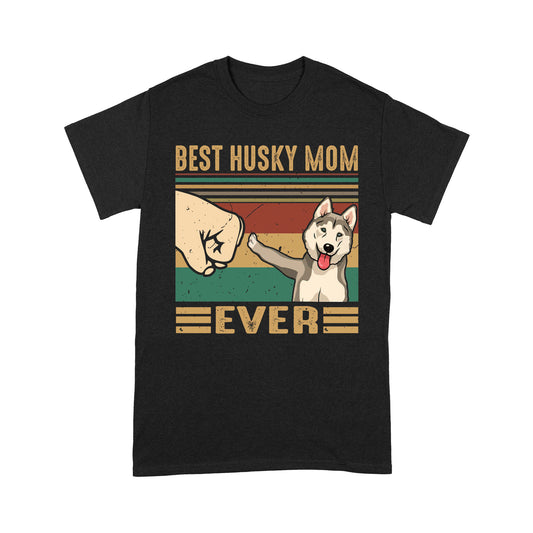 Husky Siberian Dog T-shirt DL - Best Dog Mom T-shirt