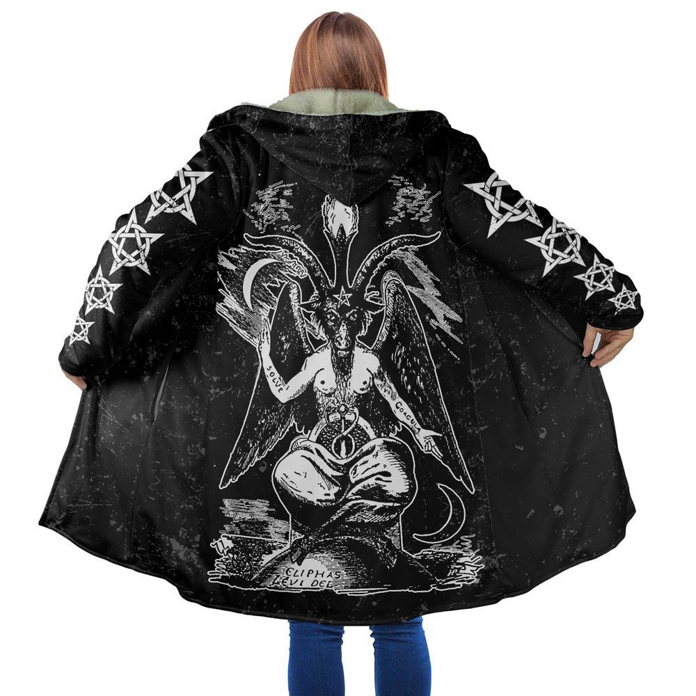 The Baphomet Hooded Coat MP853 - Amaze Style™-Apparel