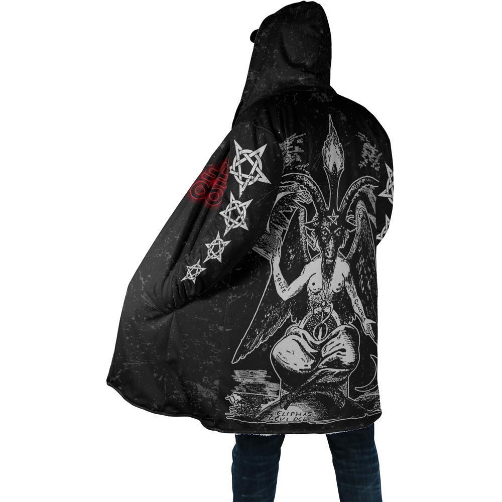 The Baphomet Hooded Coat MP853 - Amaze Style™-Apparel