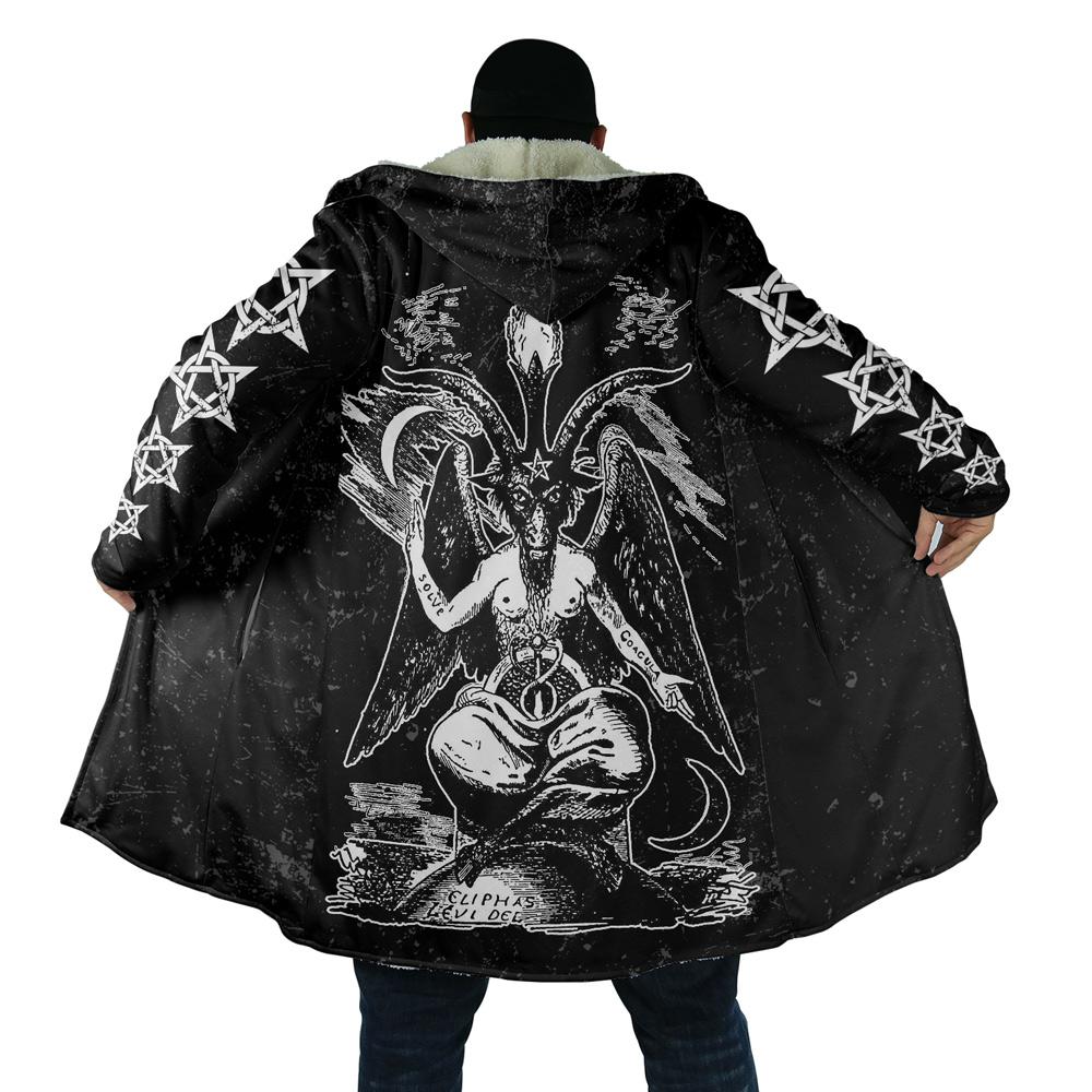 The Baphomet Hooded Coat MP853 - Amaze Style™-Apparel