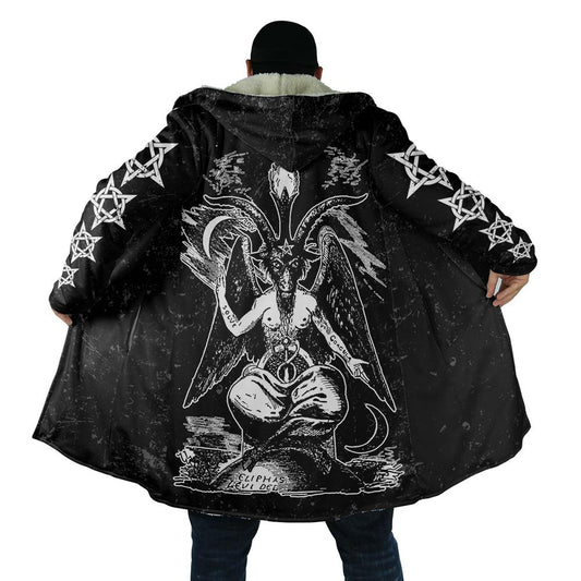 The Baphomet Hooded Coat MP853 - Amaze Style™-Apparel