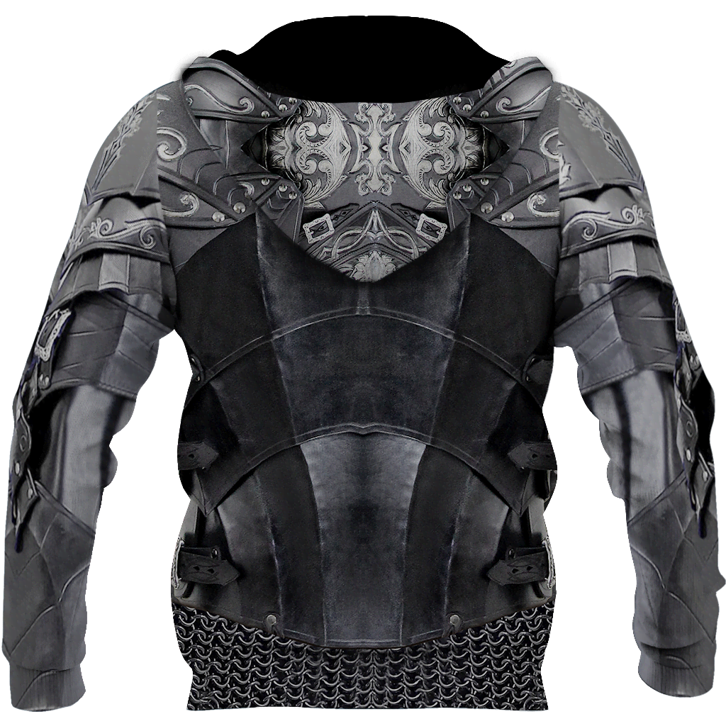 3D Printed Hoodie Chainmail Knight Armor Clothes MP799-Apparel-MP-Hoodie-S-Vibe Cosy™