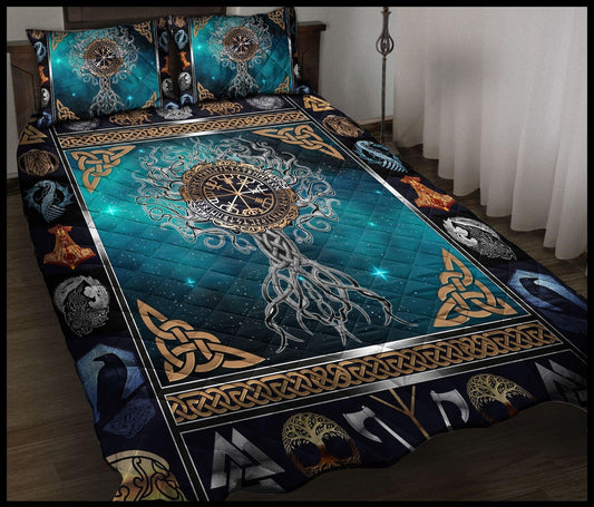 VIKING TREE OF LIFE - QUILT BEDDING SET-Amaze Style™-Twin-Vibe Cosy™
