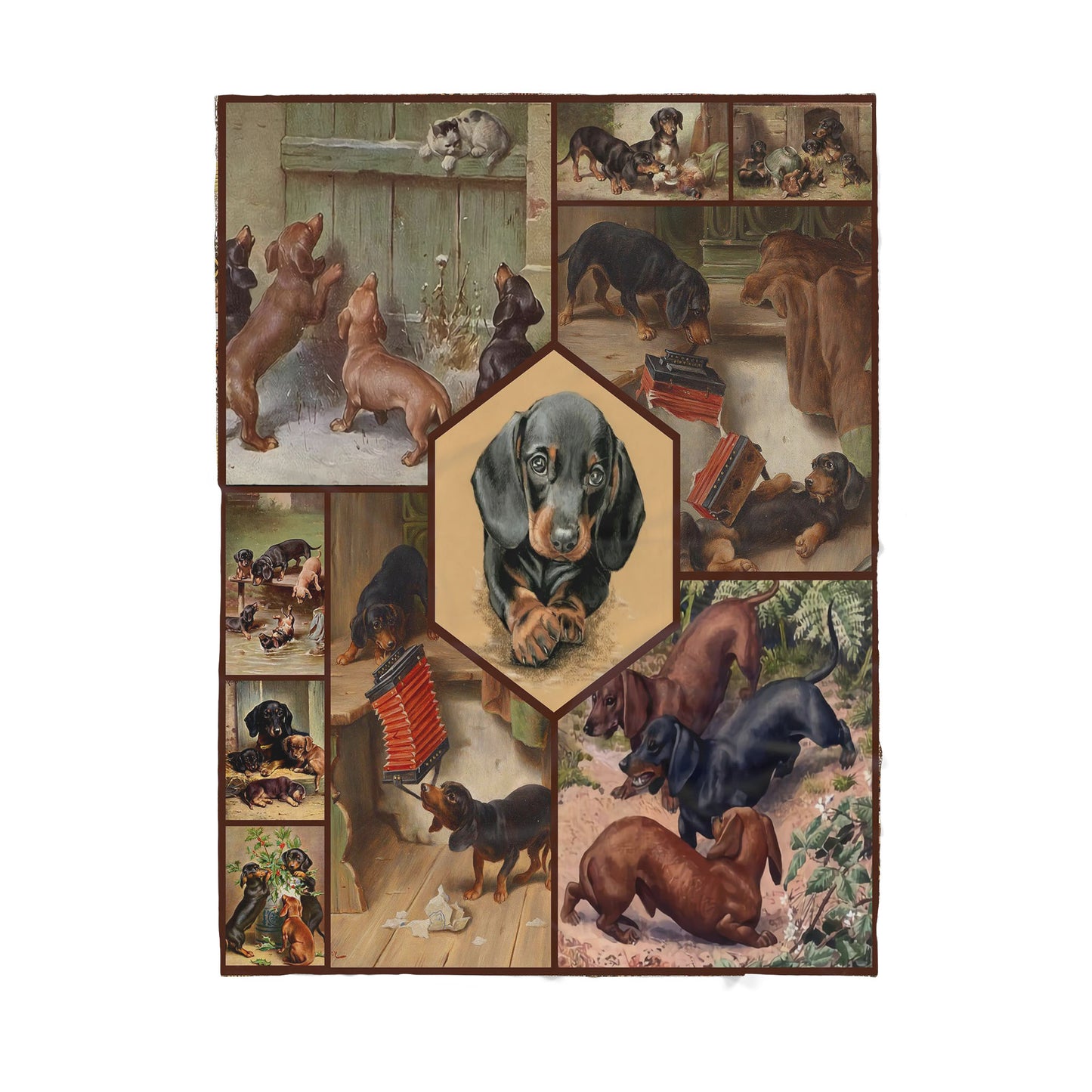 Custom Blanket Dachshund - Sherpa Blanket DL