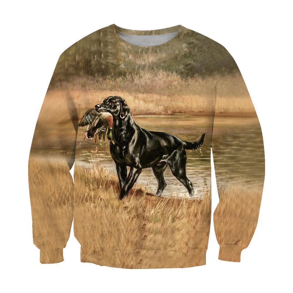 3D All Over Print Black Labrador Retriever Hunting Duck - Amaze Style™-Apparel