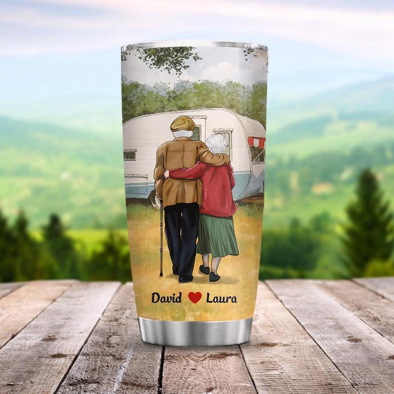Camping Couple Beebuble Stainless Steel Tumbler