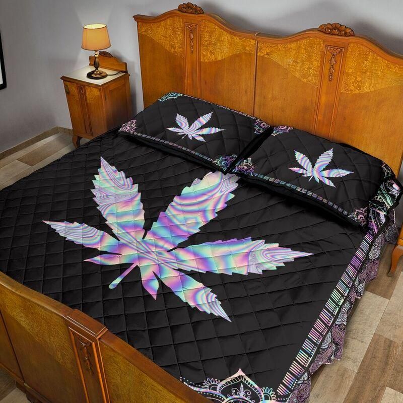 Weed Hologram Hippie 420 Quilt Bedding Set SU270403