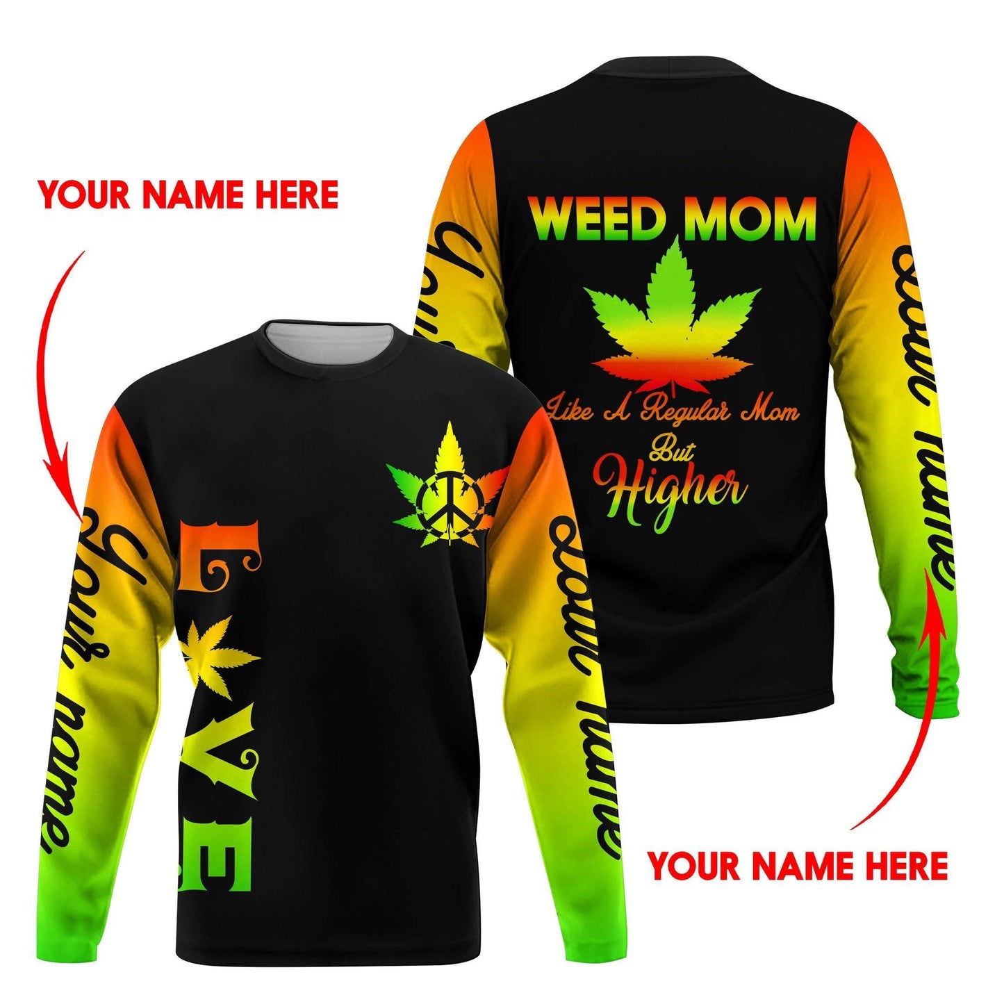™ 420 Hoodie Dress Weed Mom 3D all over print Bob Marley Flag HD00701