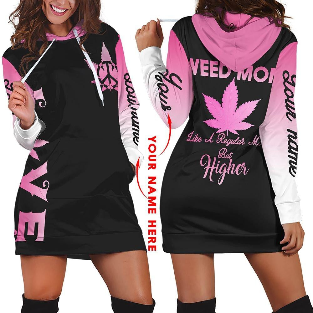 ™ 420 Hoodie Weed Mom 3D all over print Black Pink HD00594