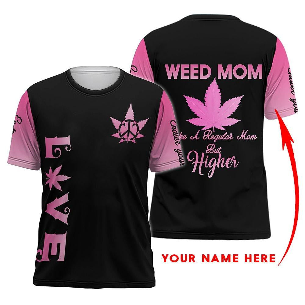 ™ 420 Hoodie Weed Mom 3D all over print Black Pink HD00594