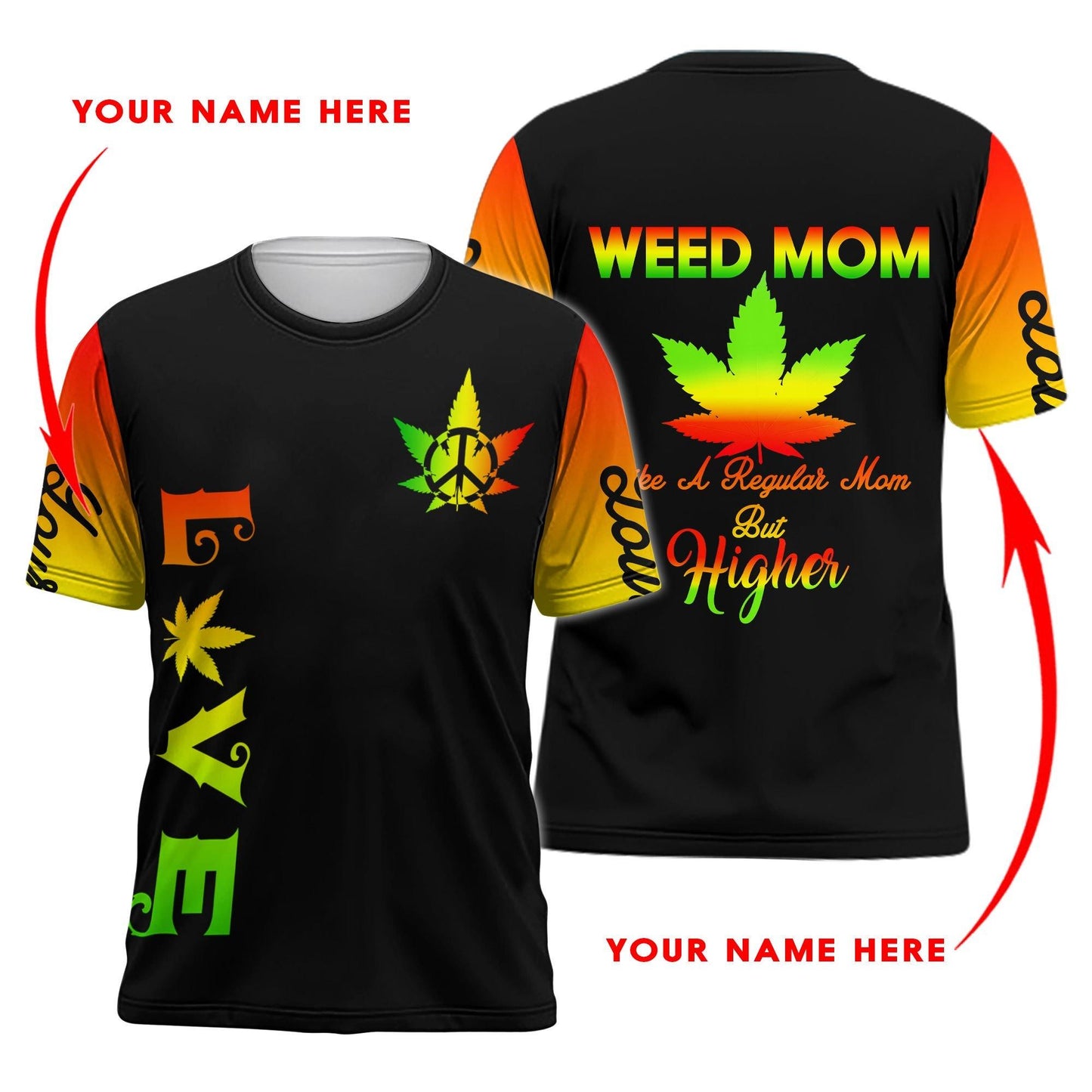 ™ 420 Hoodie Weed Mom 3D all over print Bob Marley Flag HD00701