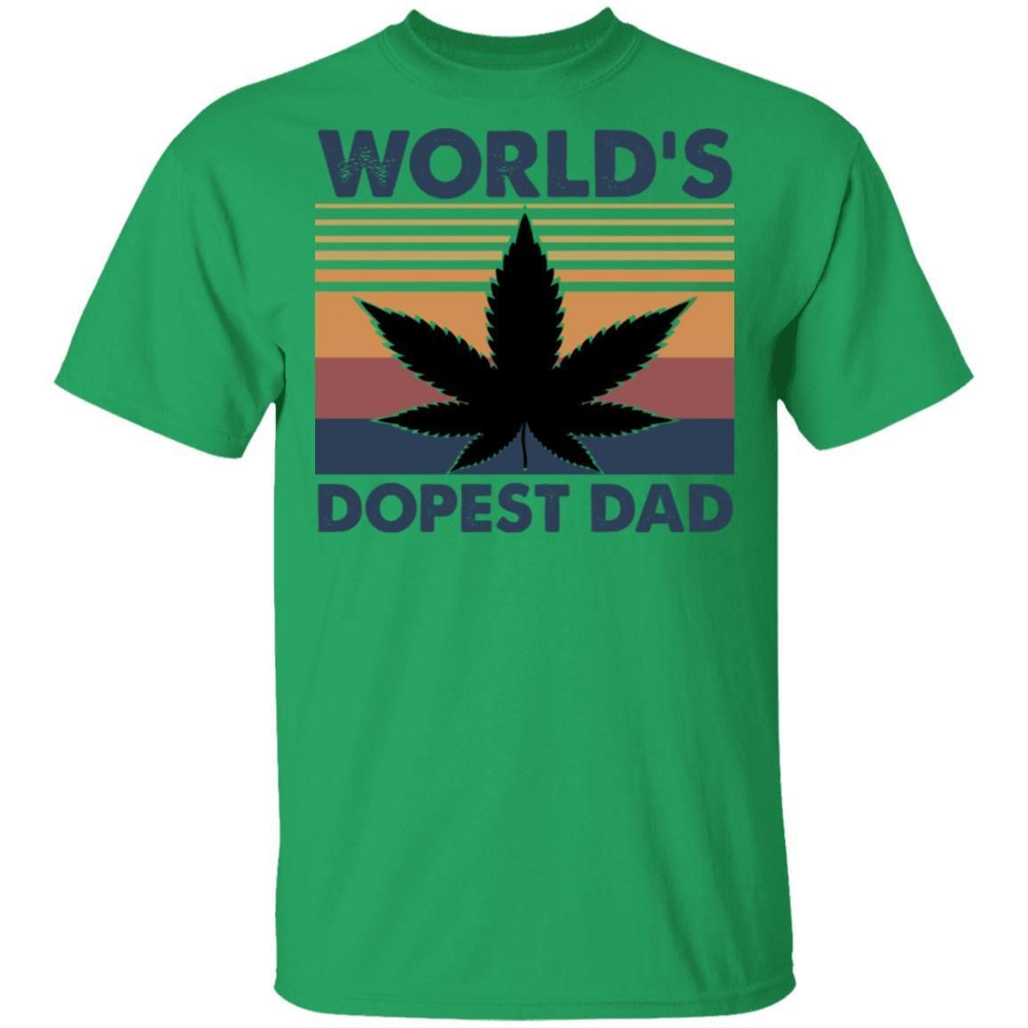 World's Dopest Dad Weed Marijuana Cannabis Funny Shirts