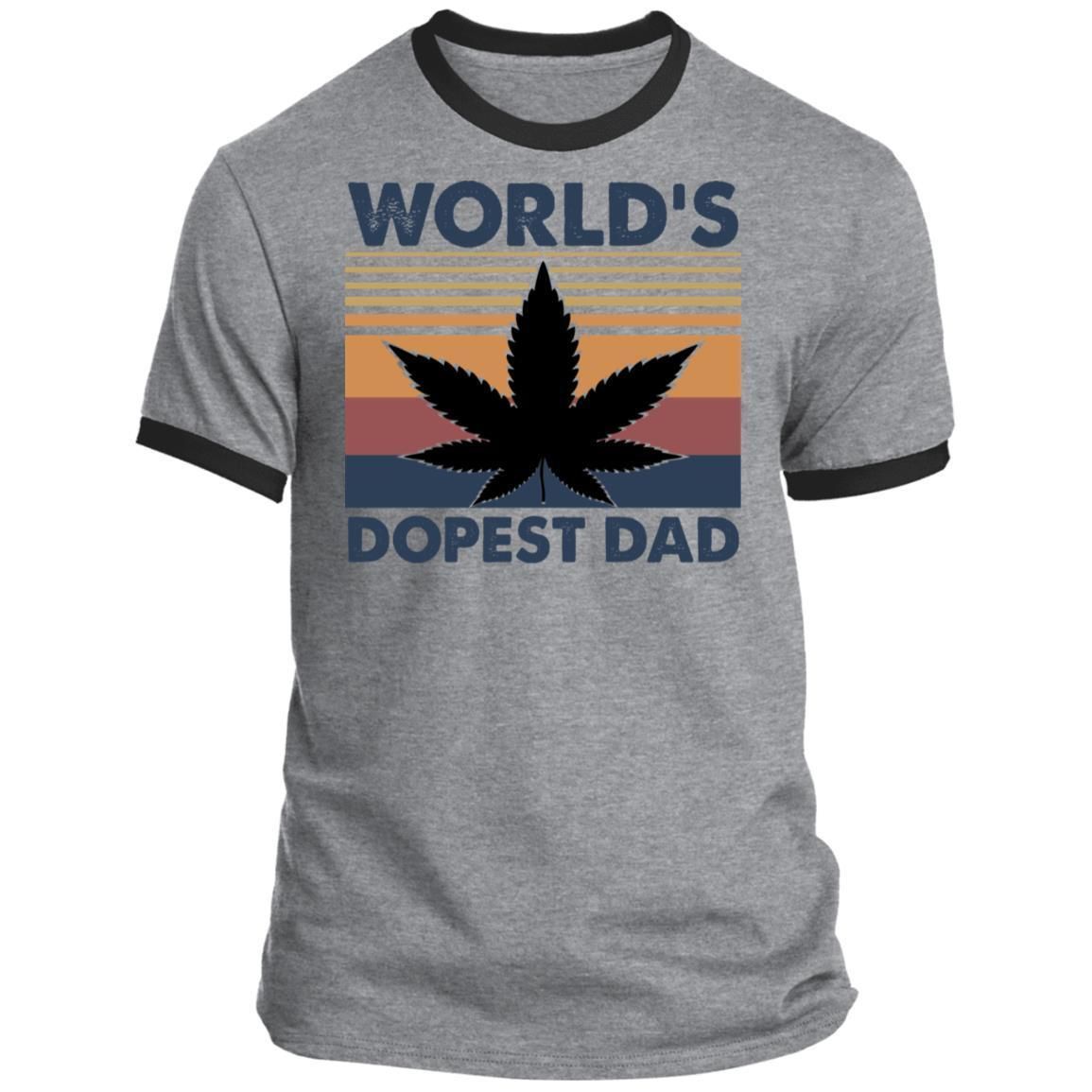 World's Dopest Dad Weed Marijuana Cannabis Funny Shirts