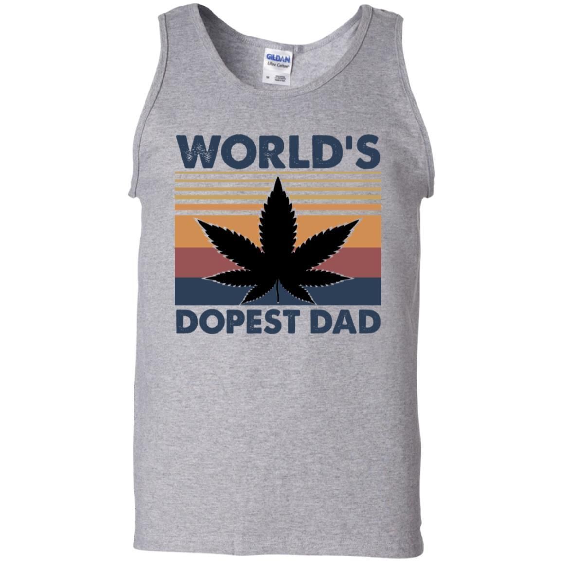 World's Dopest Dad Weed Marijuana Cannabis Funny Shirts