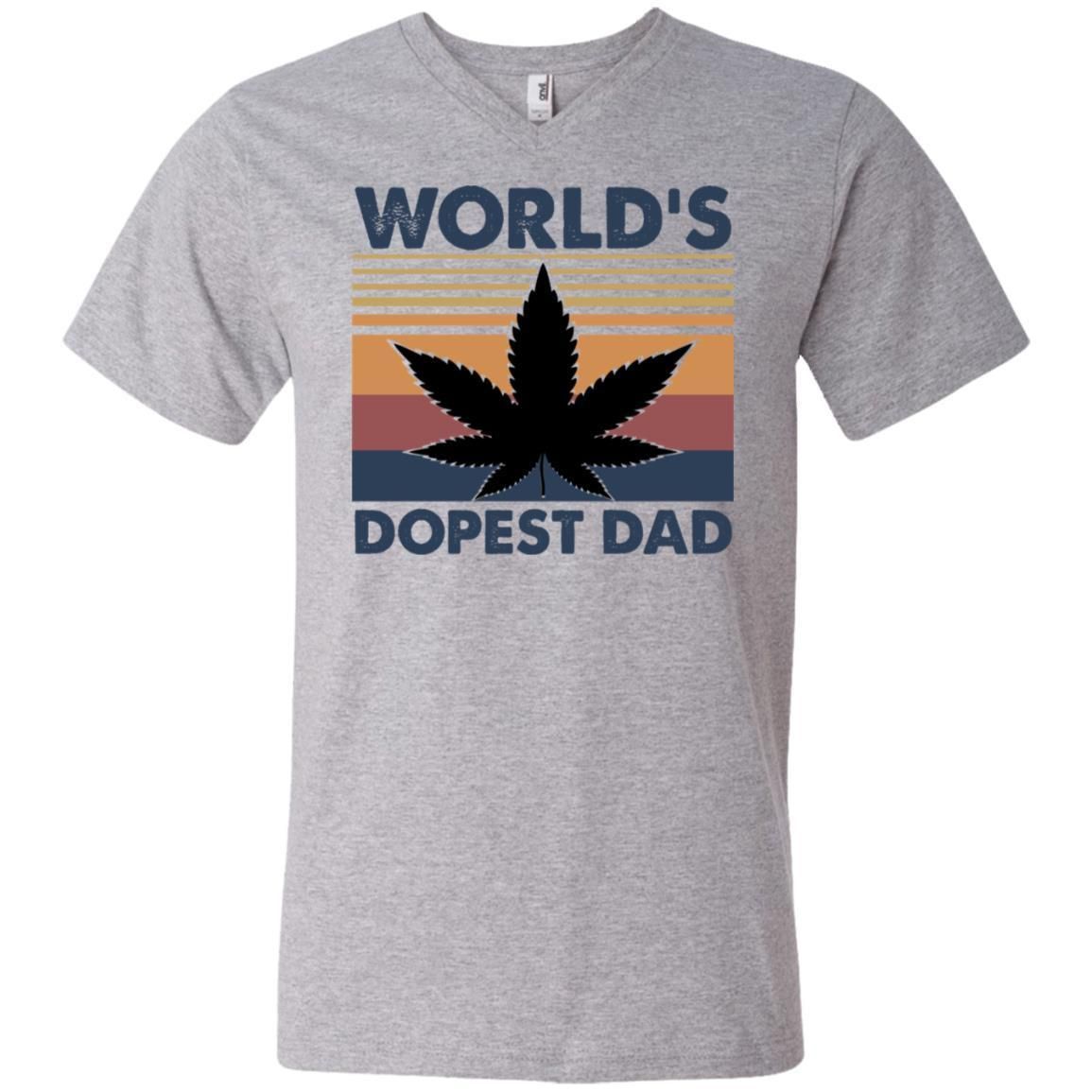 World's Dopest Dad Weed Marijuana Cannabis Funny Shirts
